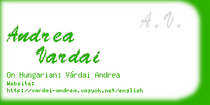 andrea vardai business card