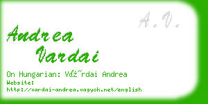 andrea vardai business card